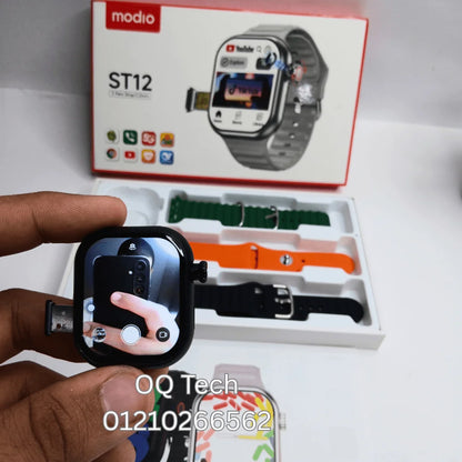 Modio ST12 Android watch, SIM card, scroll camera 180 degree 3 straps