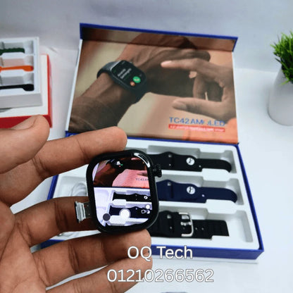 Telzeal TC42 Android watch (real AMOLED), SIM card, scroll camera 180 degree 3 straps