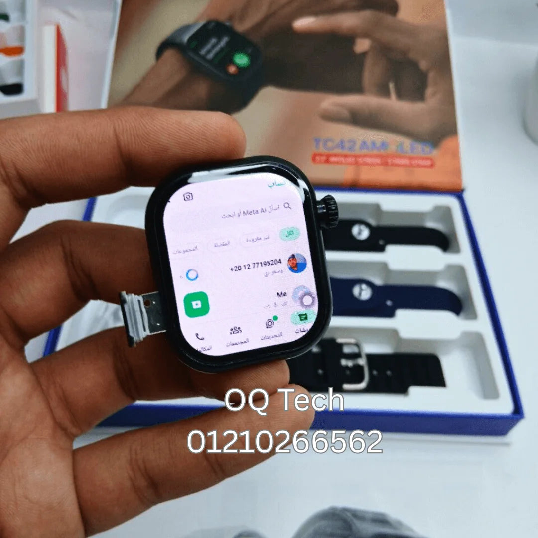 Telzeal TC42 Android watch (real AMOLED), SIM card, scroll camera 180 degree 3 straps