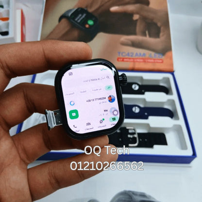 Telzeal TC42 Android watch (real AMOLED), SIM card, scroll camera 180 degree 3 straps