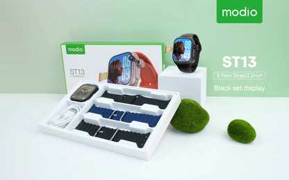 Modio ST13 Android watch, SIM card, scroll camera 180 degree 3 straps